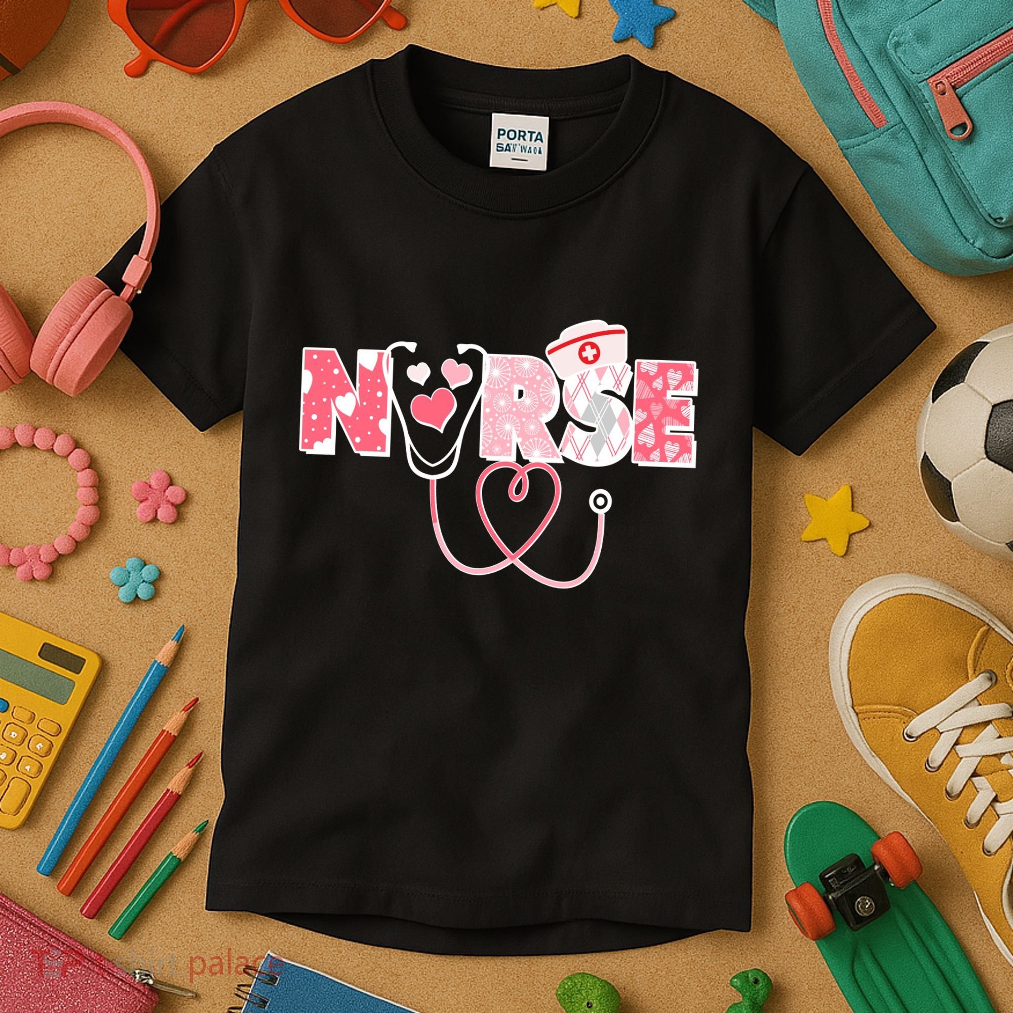 Valentine's Day Nurse Love Kids T-Shirt