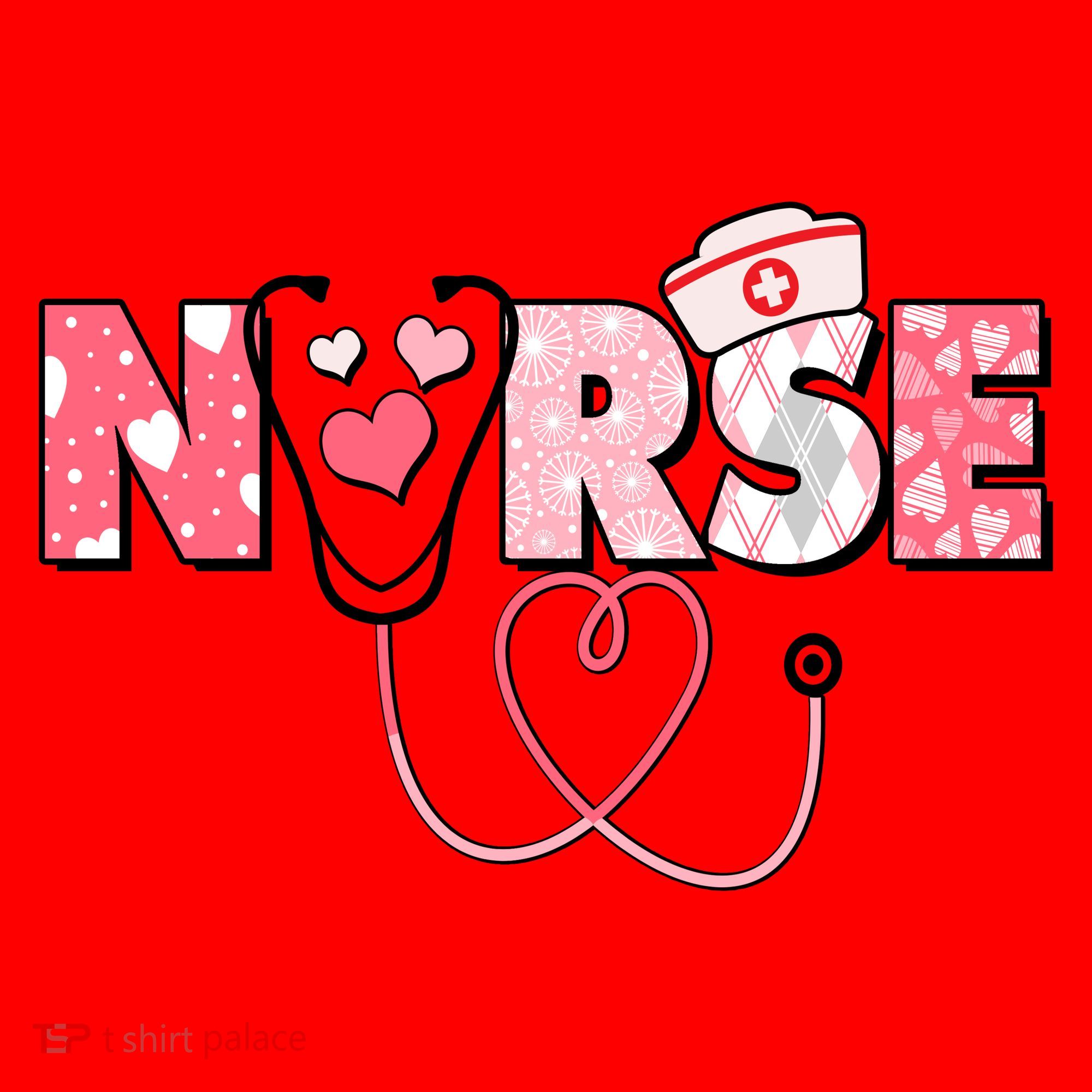 Valentine's Day Nurse Love Santa Hat