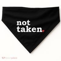 Valentine's Day Relationship Status Not Taken. Single Heart USA-Made Doggie Bandana thumb 0