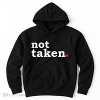 Valentine's Day Relationship Status Not Taken. Single Heart Hoodie thumb 0