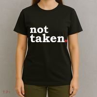 Valentine's Day Relationship Status Not Taken. Single Heart T-Shirt thumb 4