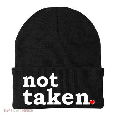 Valentine's Day Relationship Status Not Taken. Single Heart Beanie
