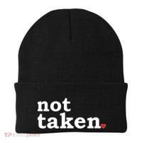 Valentine's Day Relationship Status Not Taken. Single Heart Beanie thumb 0