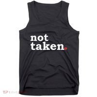 Valentine's Day Relationship Status Not Taken. Single Heart Tank Top thumb 0