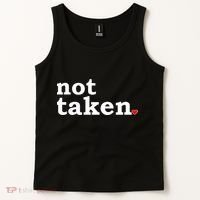 Valentine's Day Relationship Status Not Taken. Single Heart Tank Top thumb 2