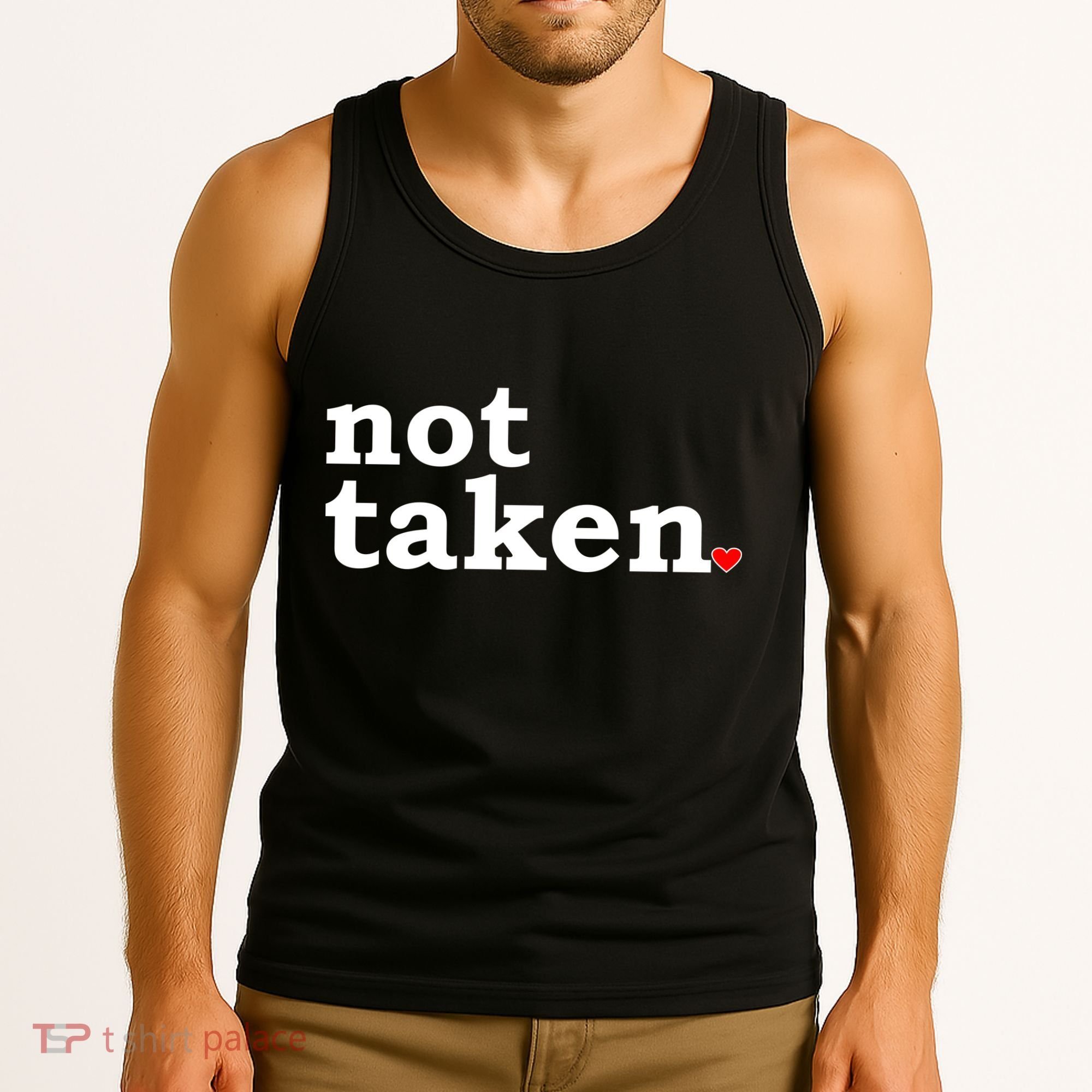 Valentine's Day Relationship Status Not Taken. Single Heart Tank Top