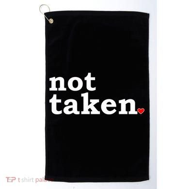 Valentine's Day Relationship Status Not Taken. Single Heart Golf Towel