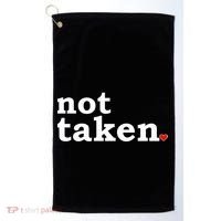 Valentine's Day Relationship Status Not Taken. Single Heart Golf Towel thumb 0