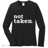 Valentine's Day Relationship Status Not Taken. Single Heart Women's Long Sleeve Shirt thumb 0