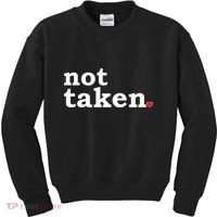 Valentine's Day Relationship Status Not Taken. Single Heart Kids Sweatshirt thumb 0