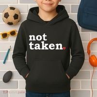 Valentine's Day Relationship Status Not Taken. Single Heart Kids Hoodie thumb 2