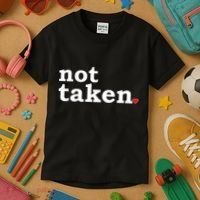 Valentine's Day Relationship Status Not Taken. Single Heart Kids T-Shirt thumb 3