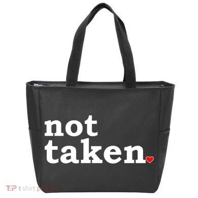 Valentine's Day Relationship Status Not Taken. Single Heart Tote Bag