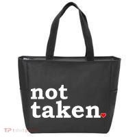 Valentine's Day Relationship Status Not Taken. Single Heart Tote Bag thumb 0