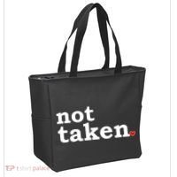 Valentine's Day Relationship Status Not Taken. Single Heart Tote Bag thumb 2