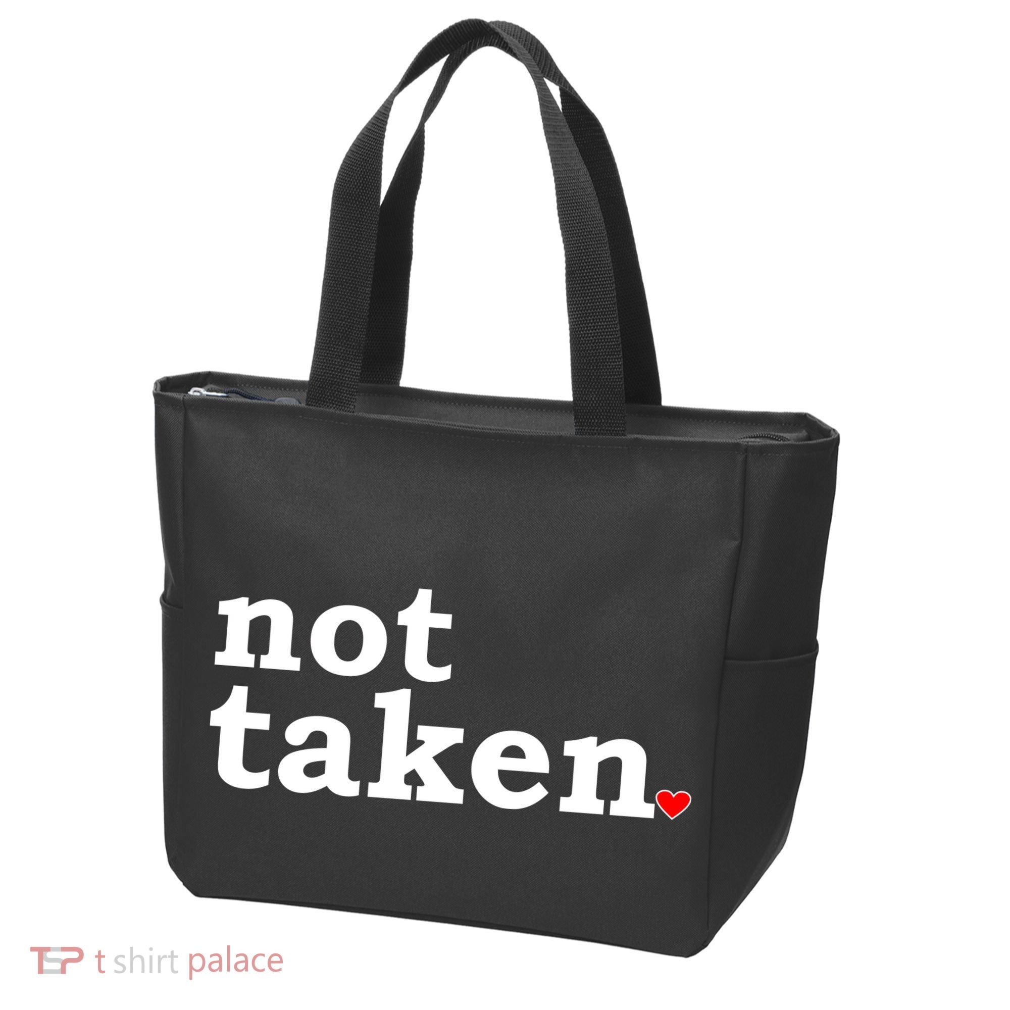 Valentine's Day Relationship Status Not Taken. Single Heart Tote Bag