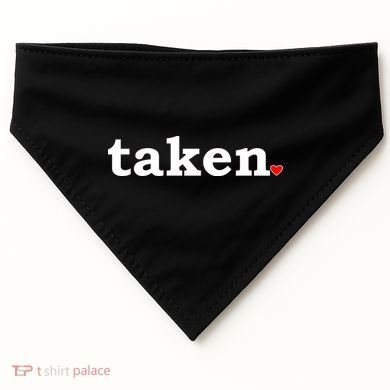 Valentine's Day Relationship Status Taken. Heart USA-Made Doggie Bandana