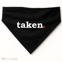 Valentine's Day Relationship Status Taken. Heart USA-Made Doggie Bandana thumb 0