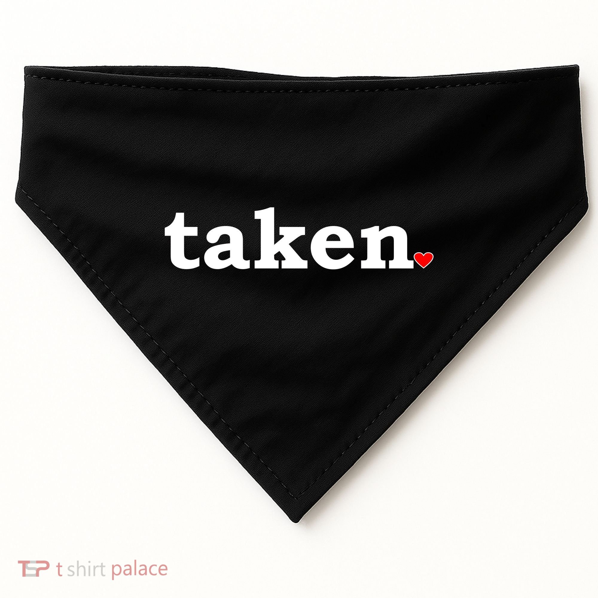 Valentine's Day Relationship Status Taken. Heart USA-Made Doggie Bandana