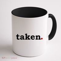 Valentine's Day Relationship Status Taken. Heart Coffee Mug thumb 1