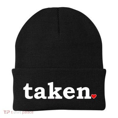 Valentine's Day Relationship Status Taken. Heart Beanie