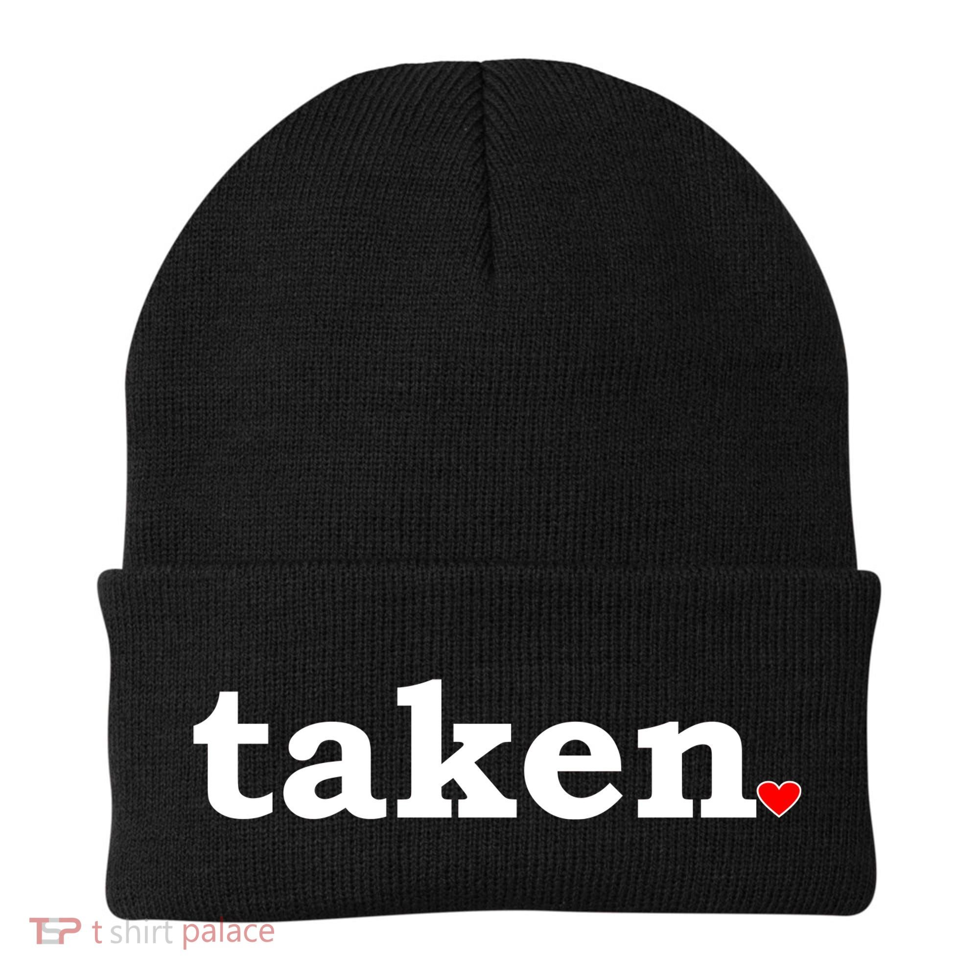Valentine's Day Relationship Status Taken. Heart Beanie