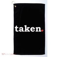 Valentine's Day Relationship Status Taken. Heart Golf Towel thumb 0