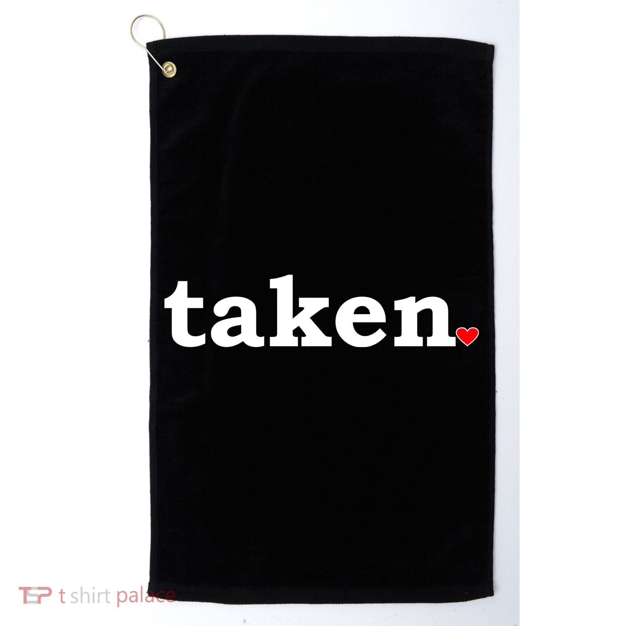 Valentine's Day Relationship Status Taken. Heart Golf Towel