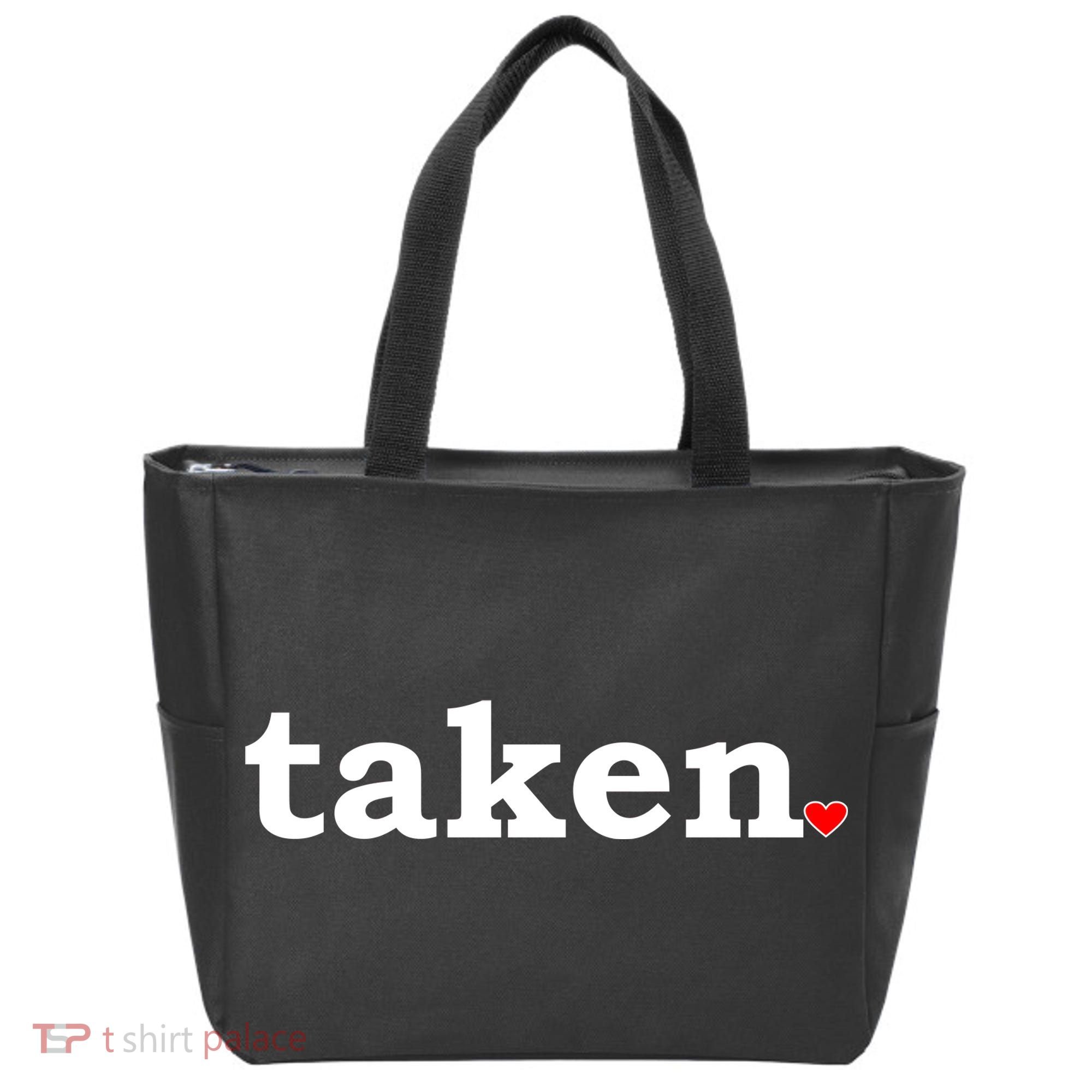 Valentine's Day Relationship Status Taken. Heart Tote Bag