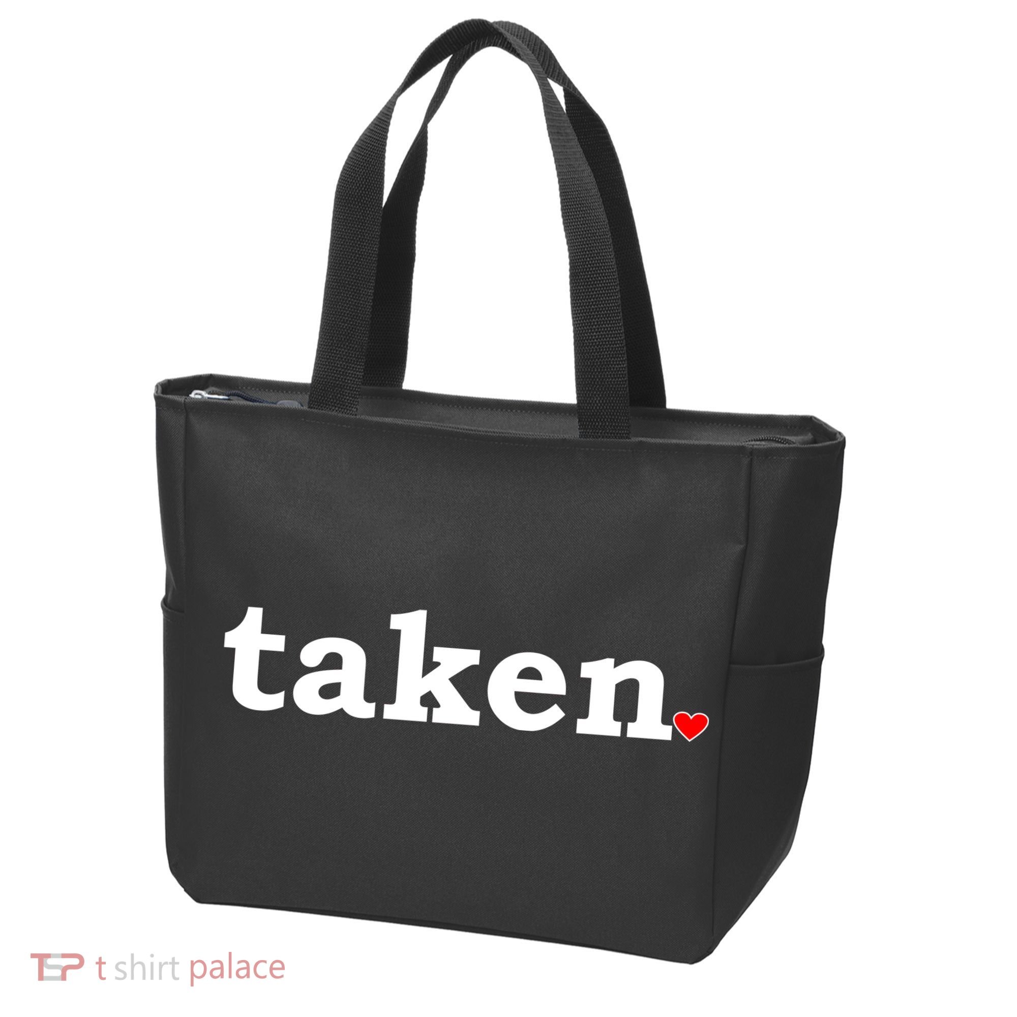 Valentine's Day Relationship Status Taken. Heart Tote Bag