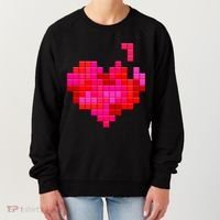 Valentine's Day Retro Video Game Heart Puzzle Women's Sweatshirt thumb 0