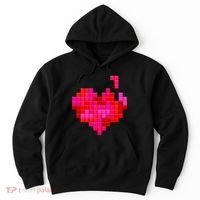 Valentine's Day Retro Video Game Heart Puzzle Hoodie thumb 0