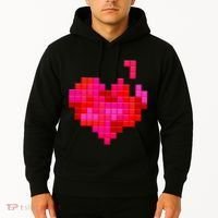 Valentine's Day Retro Video Game Heart Puzzle Hoodie thumb 2