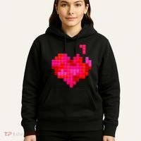 Valentine's Day Retro Video Game Heart Puzzle Hoodie thumb 5