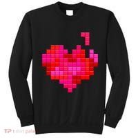 Valentine's Day Retro Video Game Heart Puzzle Sweatshirt thumb 0