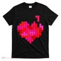 Valentine's Day Retro Video Game Heart Puzzle T-Shirt thumb 0