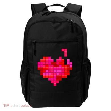 Valentine's Day Retro Video Game Heart Puzzle Backpack