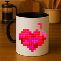 Valentine's Day Retro Video Game Heart Puzzle Coffee Mug thumb 4