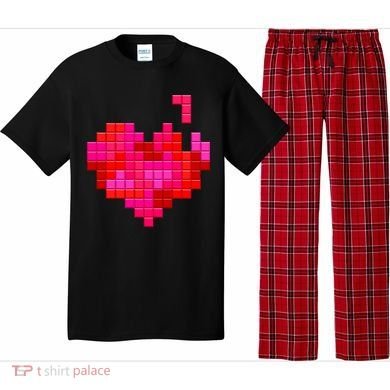 Valentine's Day Retro Video Game Heart Puzzle Pajama Set