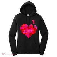 Valentine's Day Retro Video Game Heart Puzzle Women's Hoodie thumb 0