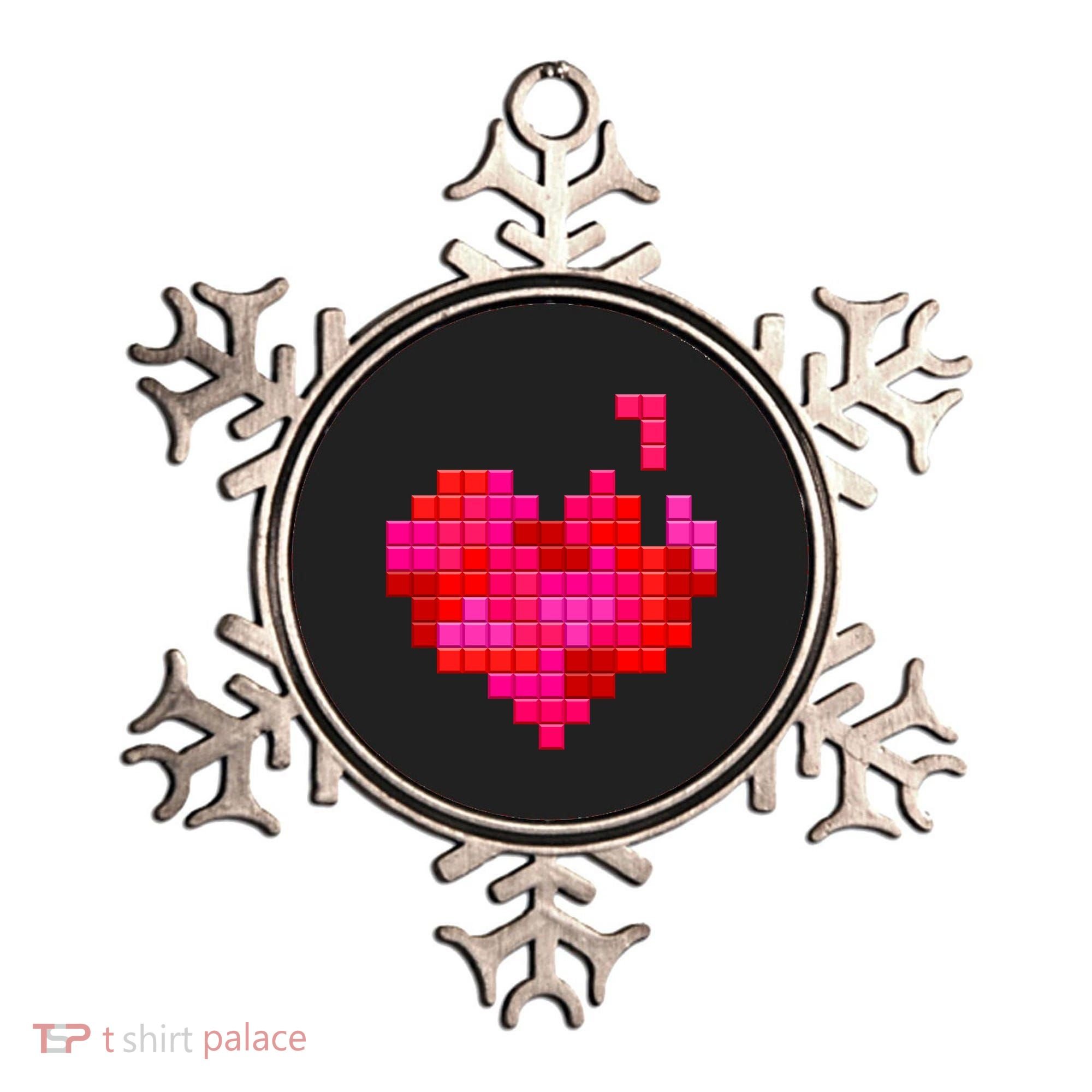 Valentine's Day Retro Video Game Heart Puzzle Ornament