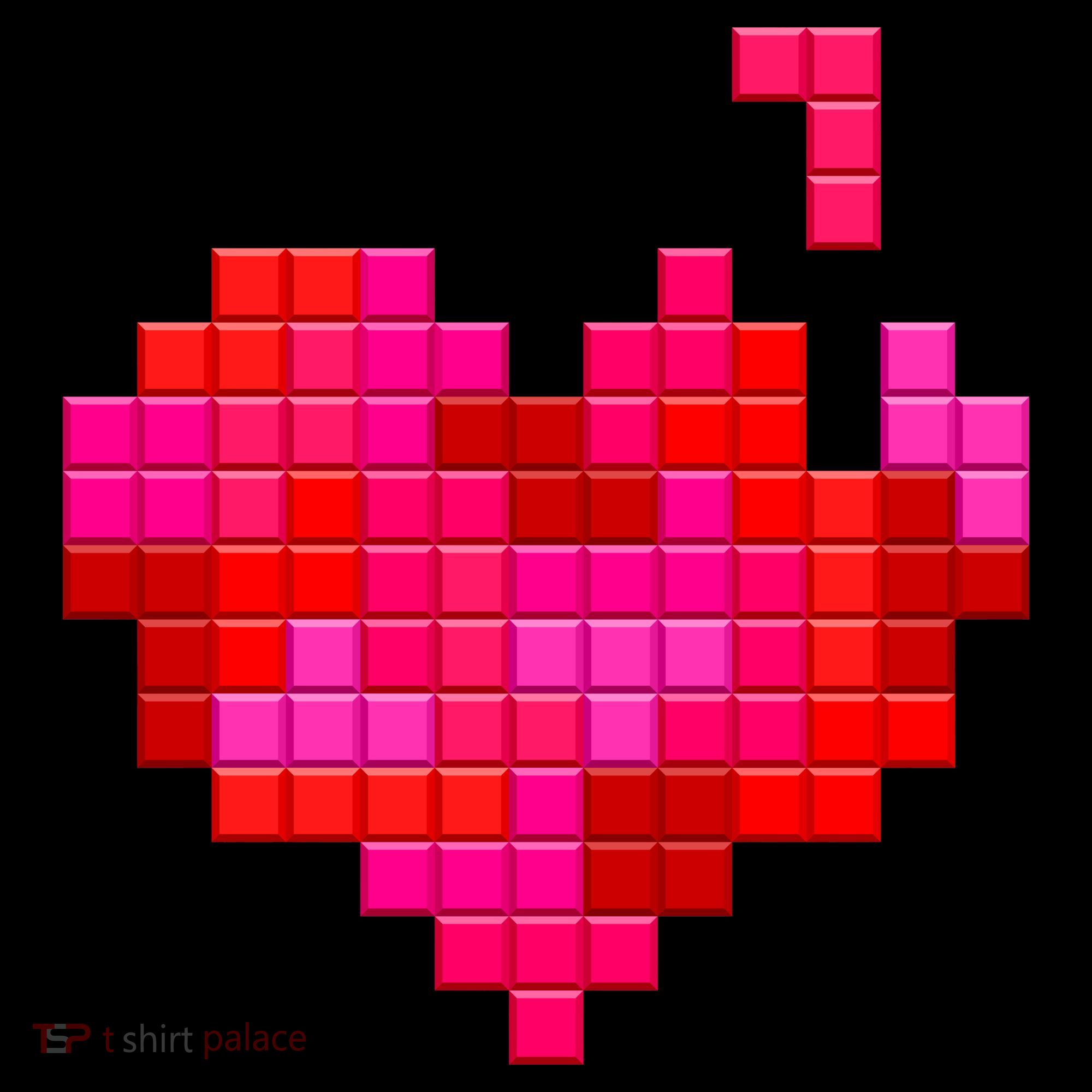 Valentine's Day Retro Video Game Heart Puzzle Women's Tank Top