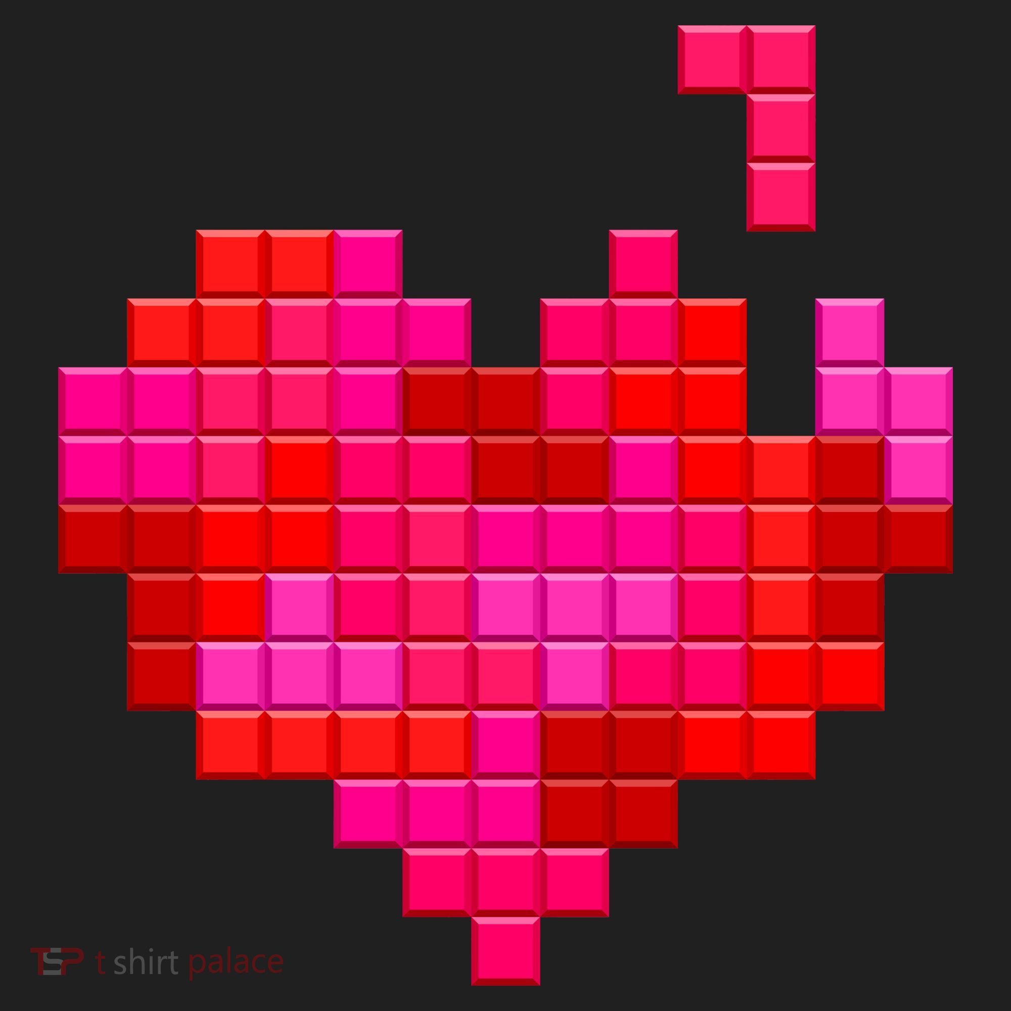 Valentine's Day Retro Video Game Heart Puzzle Hat