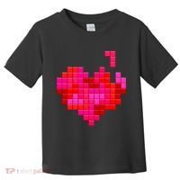Valentine's Day Retro Video Game Heart Puzzle Toddler T-Shirt thumb 0
