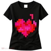 Valentine's Day Retro Video Game Heart Puzzle Women's T-Shirt thumb 0