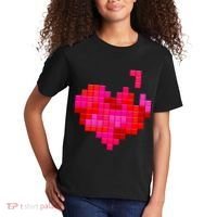 Valentine's Day Retro Video Game Heart Puzzle Kids T-Shirt thumb 2