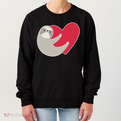 Valentines Day Sloth Heart Women's Sweatshirt
