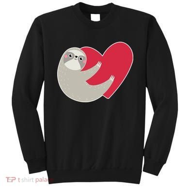 Valentines Day Sloth Heart Sweatshirt