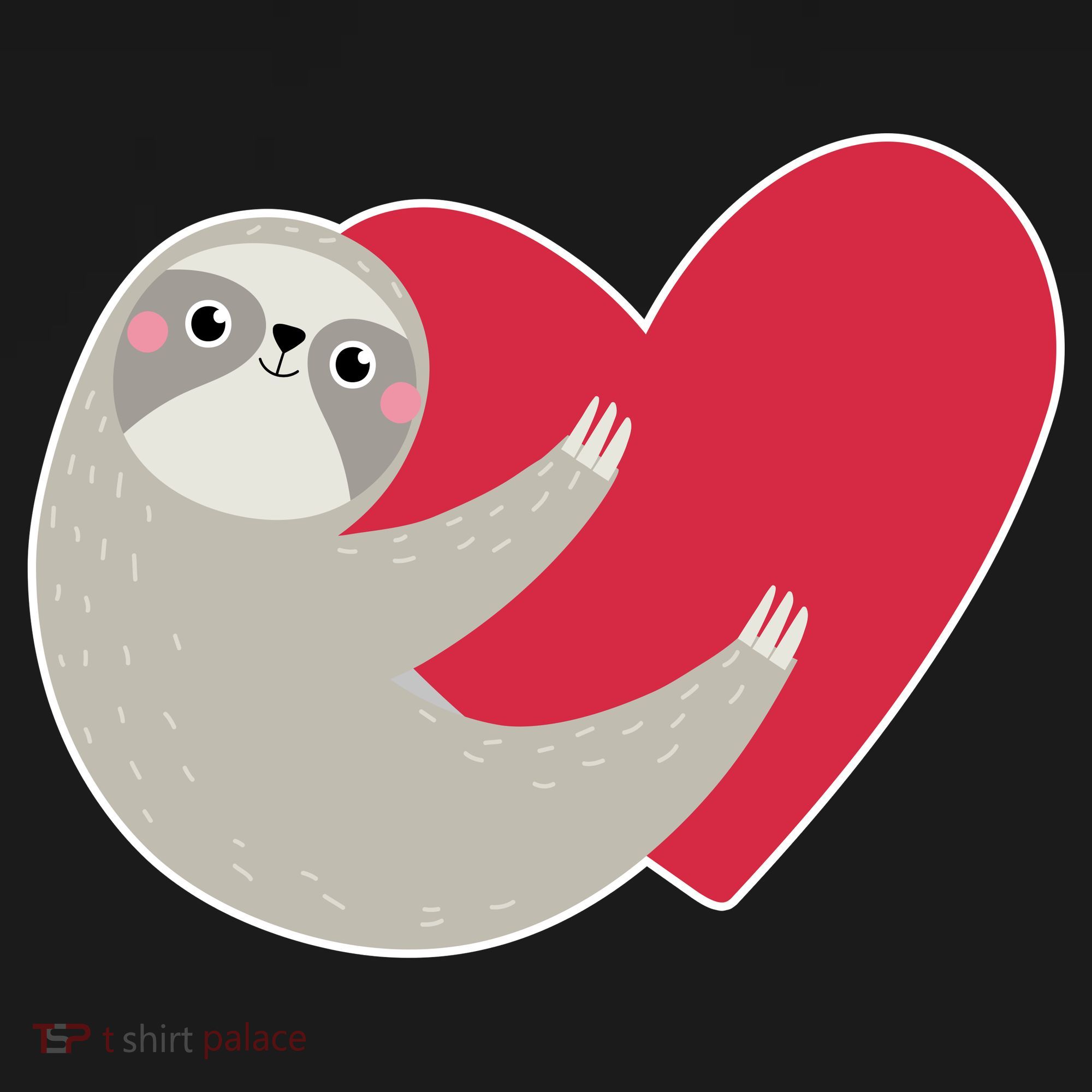 Valentines Day Sloth Heart Sweatshirt