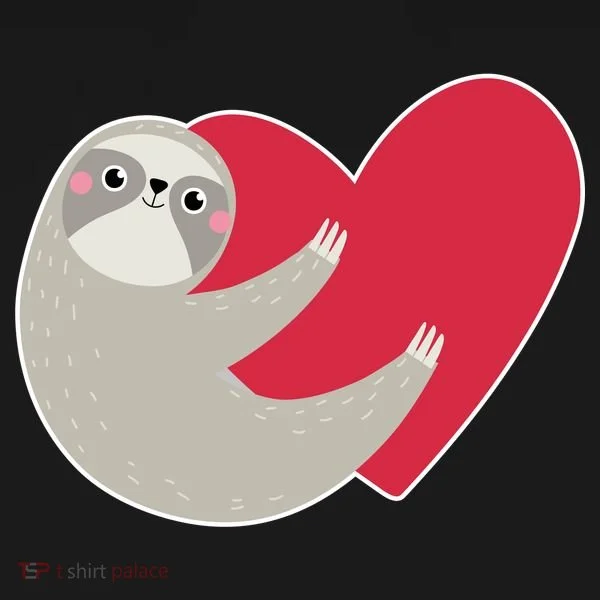 Valentines Day Sloth Heart Bucket Hat